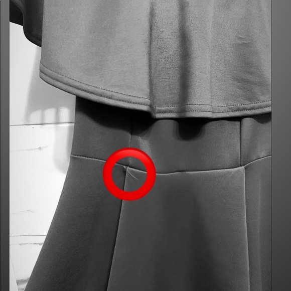 Red Ruffle Midi Dress - Picture 4 of 4